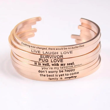 Good Vibes Mantra Bangle-Your Soul Place